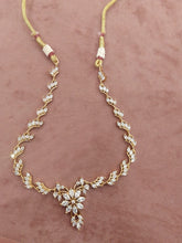 Elegant Gold-Plated Necklace with Cubic Zirconia Accents